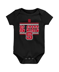 Outerstuff Newborn 3-Pack Red Nc State Wolfpack Sunday Comics Bodysuit Set