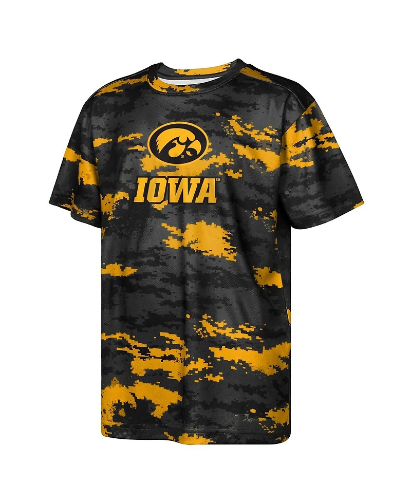 Outerstuff Big Boys and Girls Black Iowa Hawkeyes Scrimmage Sublimated T-Shirt