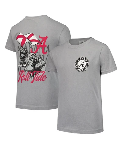 Image One Big Boys and Girls Gray Alabama Crimson Tide Hyperlocal Comfort Colors T-Shirt
