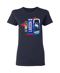 Hendrick Motorsports Team Collection Women's Navy Kyle Larson Valvoline Car T-Shirt