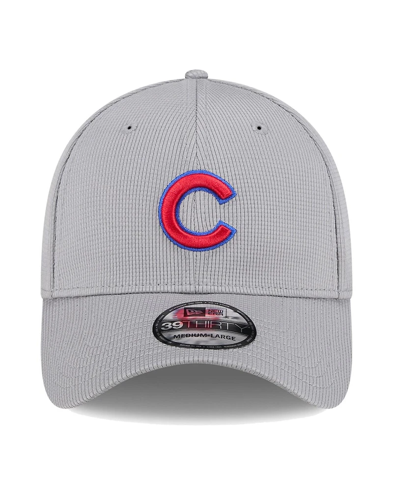 New Era Men's Gray Chicago Cubs Active Pivot 39THIRTY Flex Hat