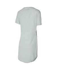 Concepts Sport Women's Gray Green Bay Packers Petition Knit Notch Neck Nightshirt