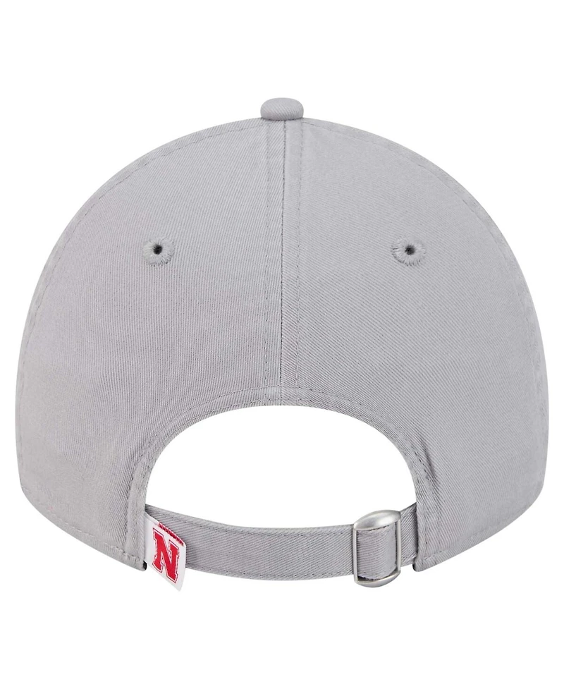 New Era Women's Gray Nebraska Huskers Logo 9TWENTY Adjustable Hat