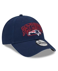 New Era Big Boys and Girls Navy New England Patriots Outline 9FORTY Adjustable Hat