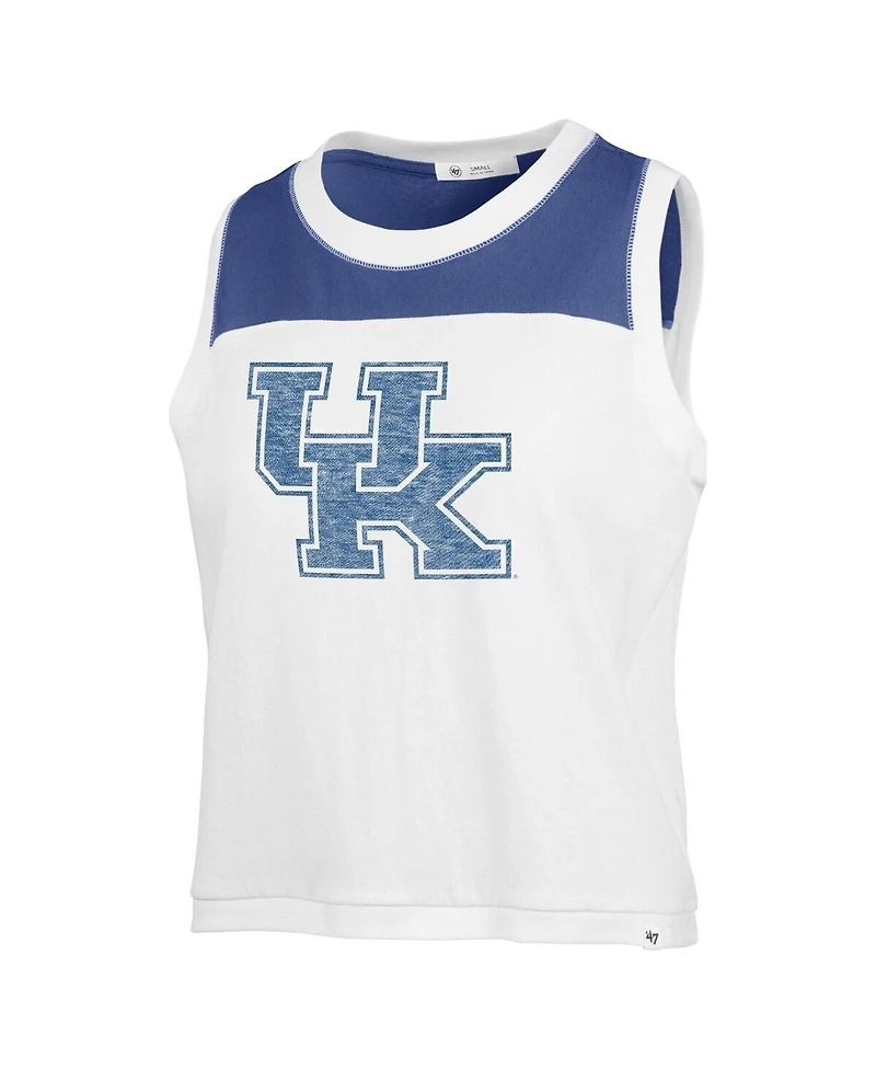 '47 Brand Women's White Kentucky Wildcats Premier Zoey Waist Length Tank Top