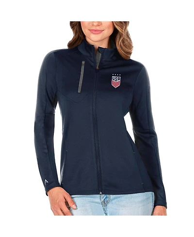 Antigua Women's Navy Uswnt Generation Full-Zip Jacket