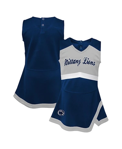 Outerstuff Girls Toddler Navy Penn State Nittany Lions Cheer Captain Dress with Bloomers