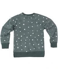 Wes & Willy Big Girls Green Bay Packers Shimmer Star Reverse Fleece Pullover Sweatshirt