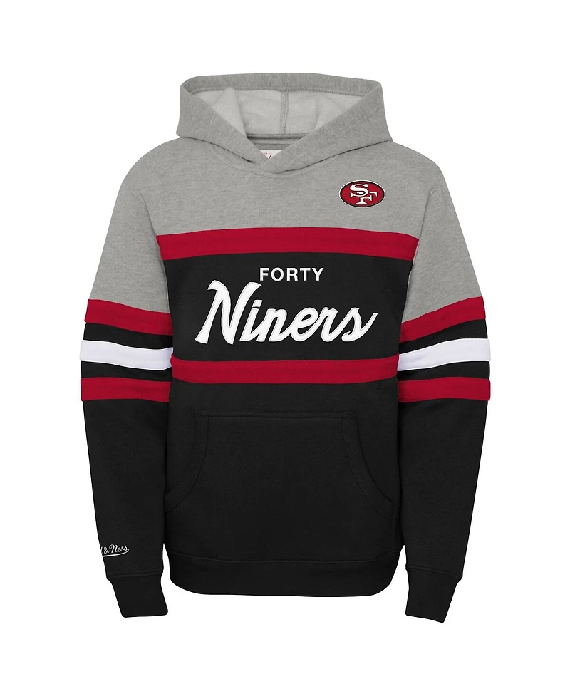 Mitchell & Ness Big Boys and Girls Black San Francisco 49ers Throwback Head Coach Pullover Hoodie
