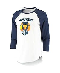 Under Armour Women's Navy/White Las Vegas Aviators Three-Quarter Sleeve Baseball T-Shirt