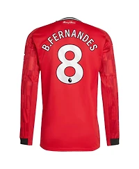 Adidas Men's Bruno Fernandes Red Manchester United Home 2025/26 Replica Player Long Sleeve Jersey