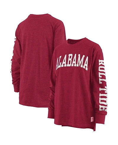 Pressbox Women's Crimson Alabama Crimson Tide Two-Hit Canyon Long Sleeve T-Shirt