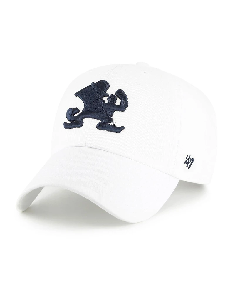 '47 Brand Men's White Notre Dame Fighting Irish Clean Up Adjustable Hat