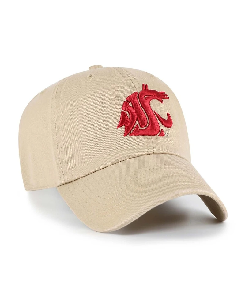 '47 Brand Men's Khaki Washington State Cougars Clean Up Adjustable Hat