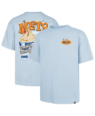 '47 Brand Men's Light Blue New York Mets Ice Cream Parlor Foundation T-Shirt