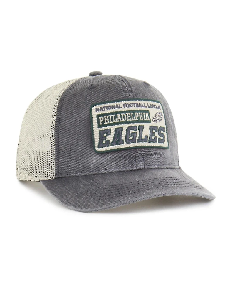 '47 Brand Men's Charcoal Philadelphia Eagles Canteen Relaxed Trucker Adjustable Hat