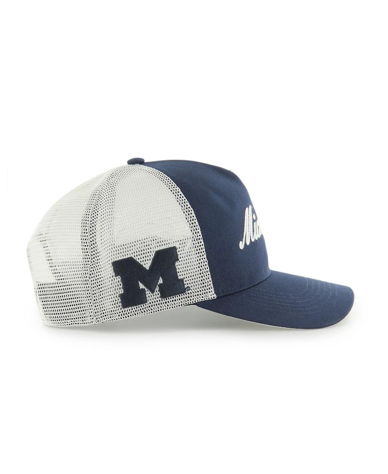 '47 Brand Men's and Women's Navy Michigan Wolverines Contemporary Basics Foundation Trucker Hitch Adjustable Hat