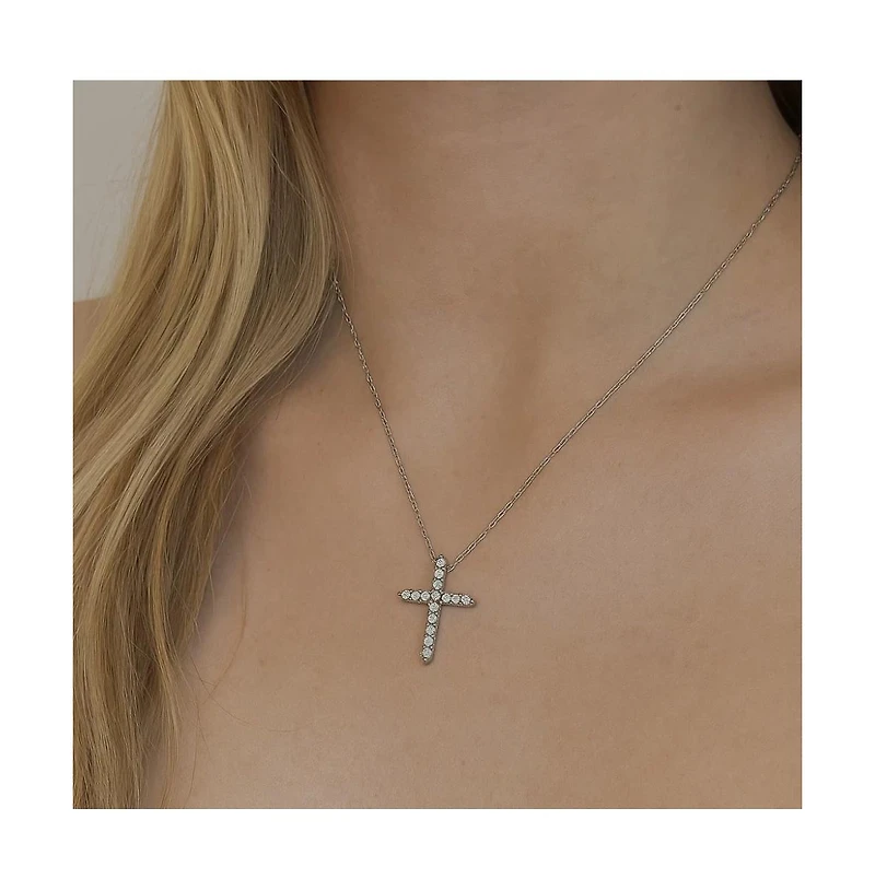 Cubic Zirconia Cross Necklaces for Women