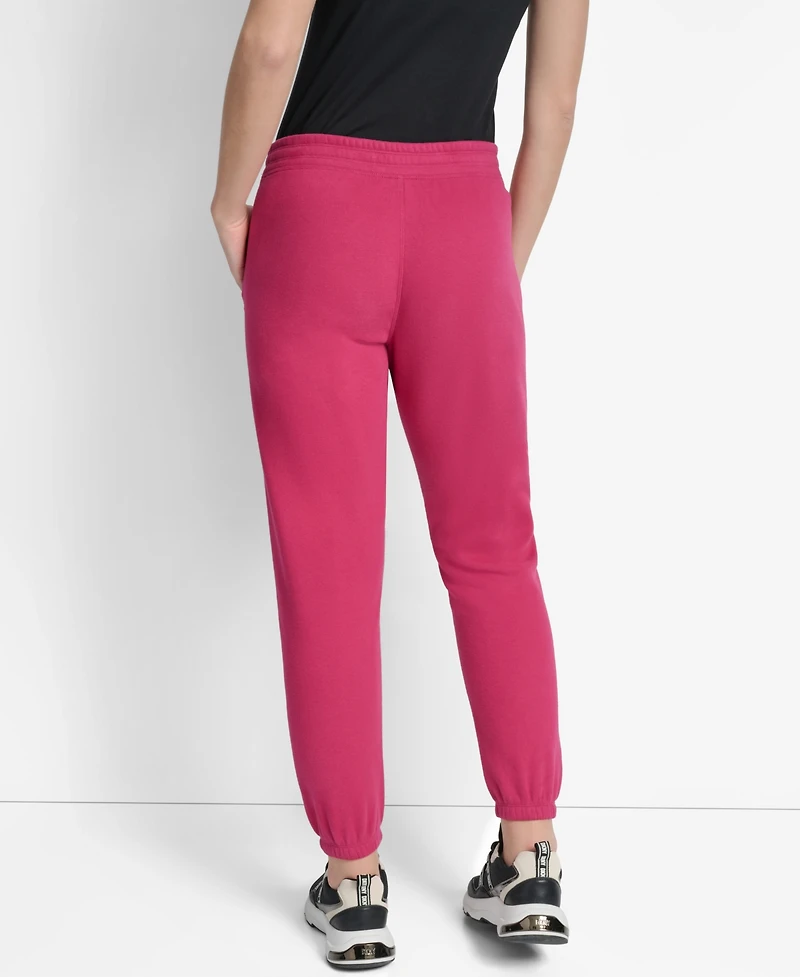 Dkny Women's Hd Logo High Waist Relaxed Joggers