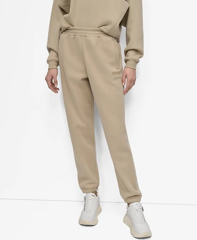 Dkny Women's Hd Logo High Waist Relaxed Joggers