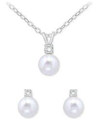 Giani Bernini Sterling Silver Earrings and Necklace Set, Macy's Exclusive