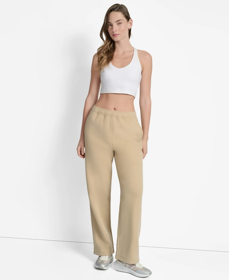 Dkny Women's Hd Logo Boyfriend Open Leg Pants
