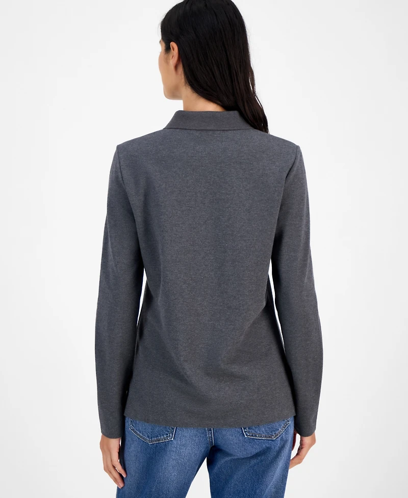 Nautica Jeans Women's Long Sleeve Polo Shirt