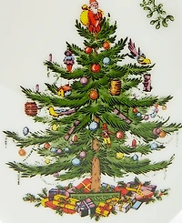 Spode Christmas Tree Puffed Heart Ornament
