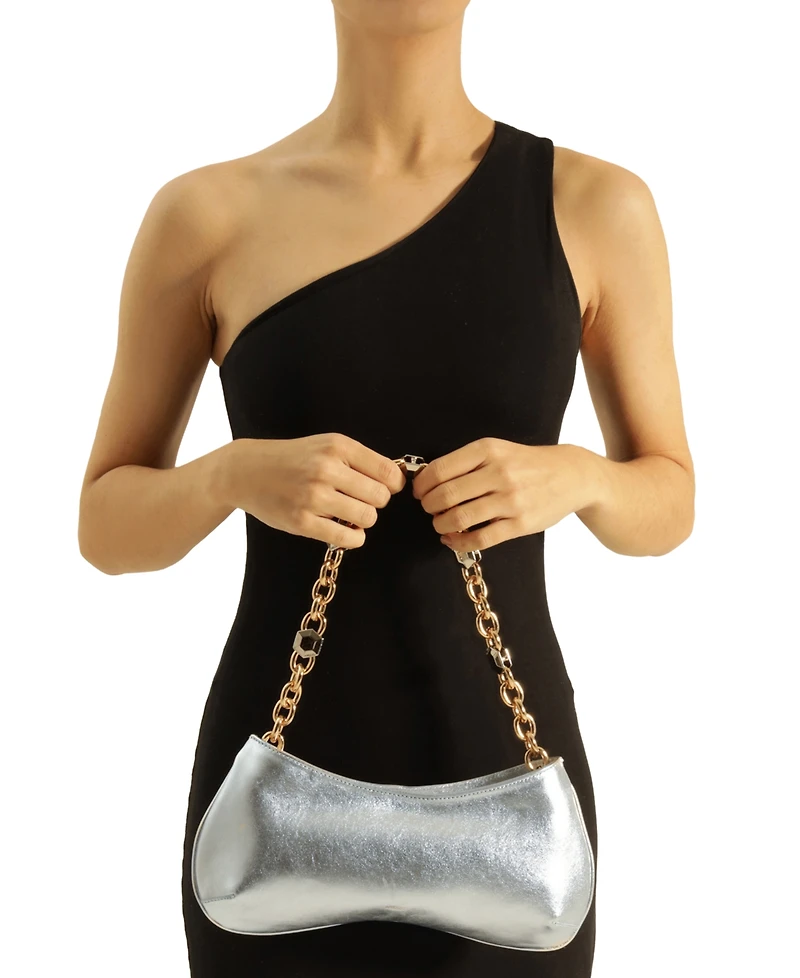 Arezzo Luna Small Leather Baguette