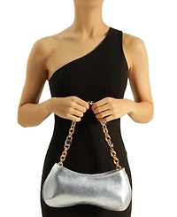 Arezzo Luna Small Leather Baguette