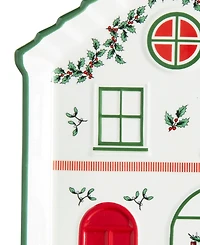 Spode Christmas Tree Village Tidbit Tray, Green