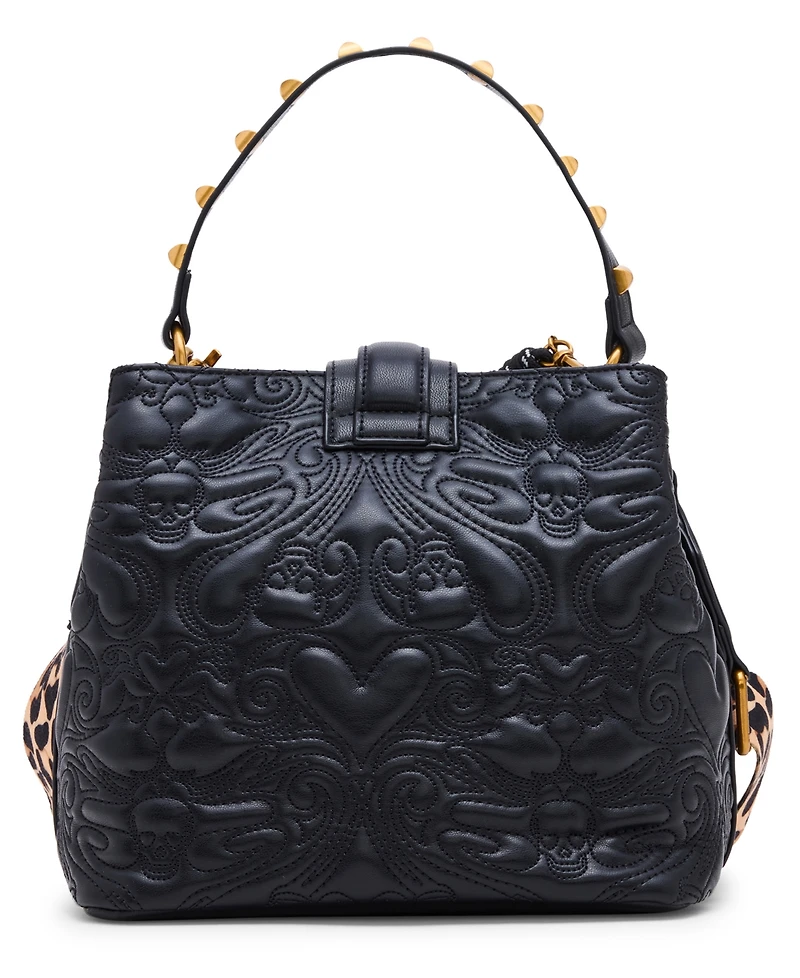 Betsey Johnson Quilted Small Bucket Bag