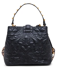 Betsey Johnson Quilted Small Bucket Bag