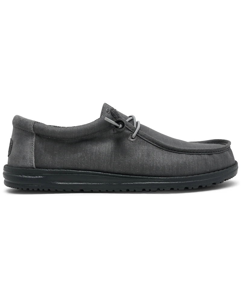 Hey Dude Men's Wally Stretch Canvas Slip-On Casual Moccasin Sneakers from Finish Line