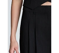 Kenneth Cole Women's Pinstripe High-rise Pants