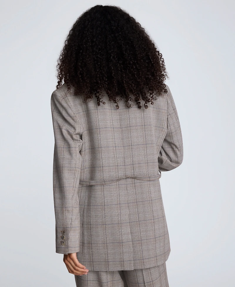 Kenneth Cole Women's Plaid Blazer
