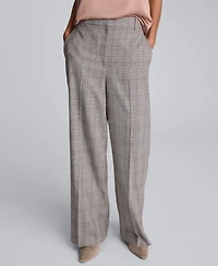 Kenneth Cole Women's Plaid High-Rise Pants