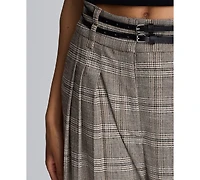 Kenneth Cole Women's Plaid High-rise Pants