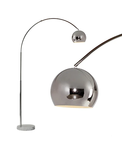 Olivia Led Contemporary Arc Floor Lamp with Heavy-Weighted Marble Base (75"), Bulb Included