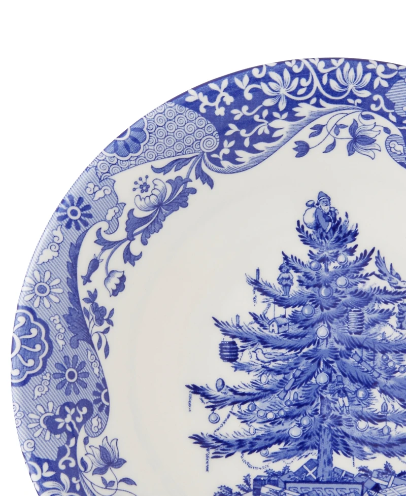 Spode Blue Italian Christmas Cereal Bowls, Set of 4