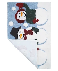 Holly Bells Snowman Trio Bath Rug, 20" x 32"