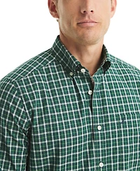 Nautica Men's Plaid Pattern Button-Down Shirt