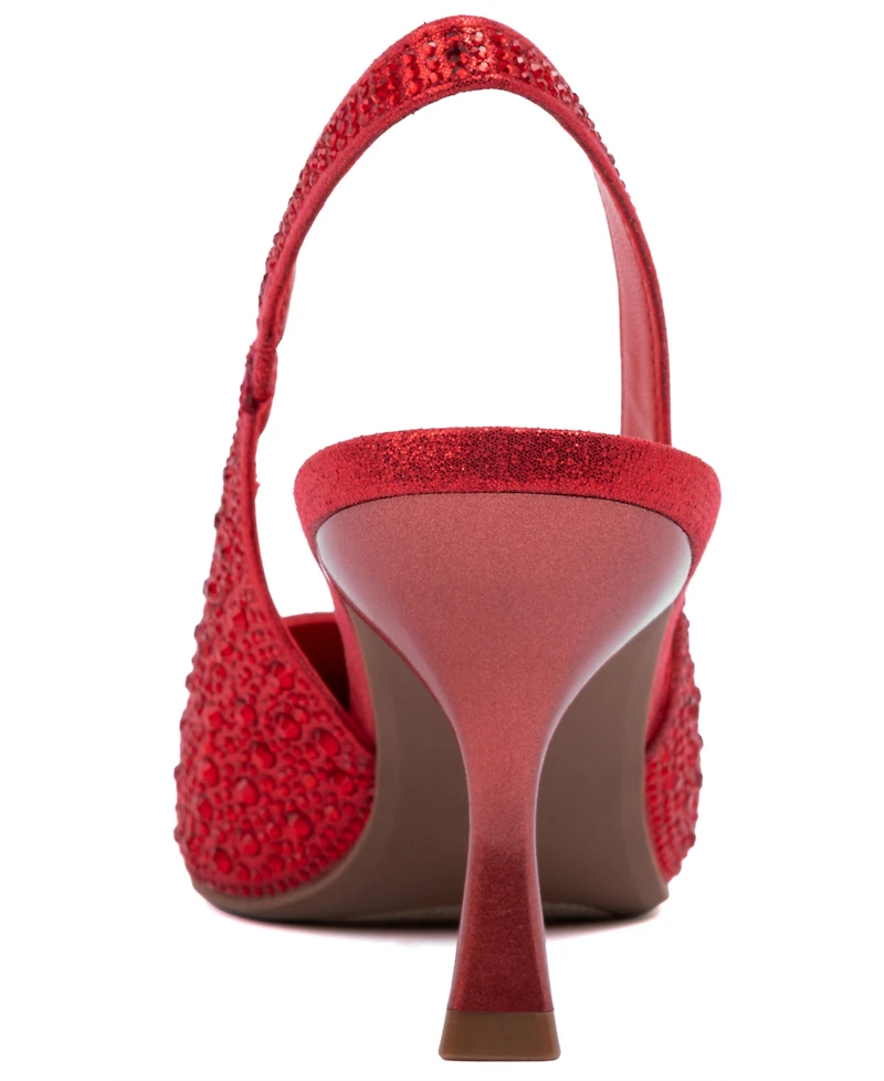 Sugar Women's Dazzy Slingback Rhinestone Dress Pumps