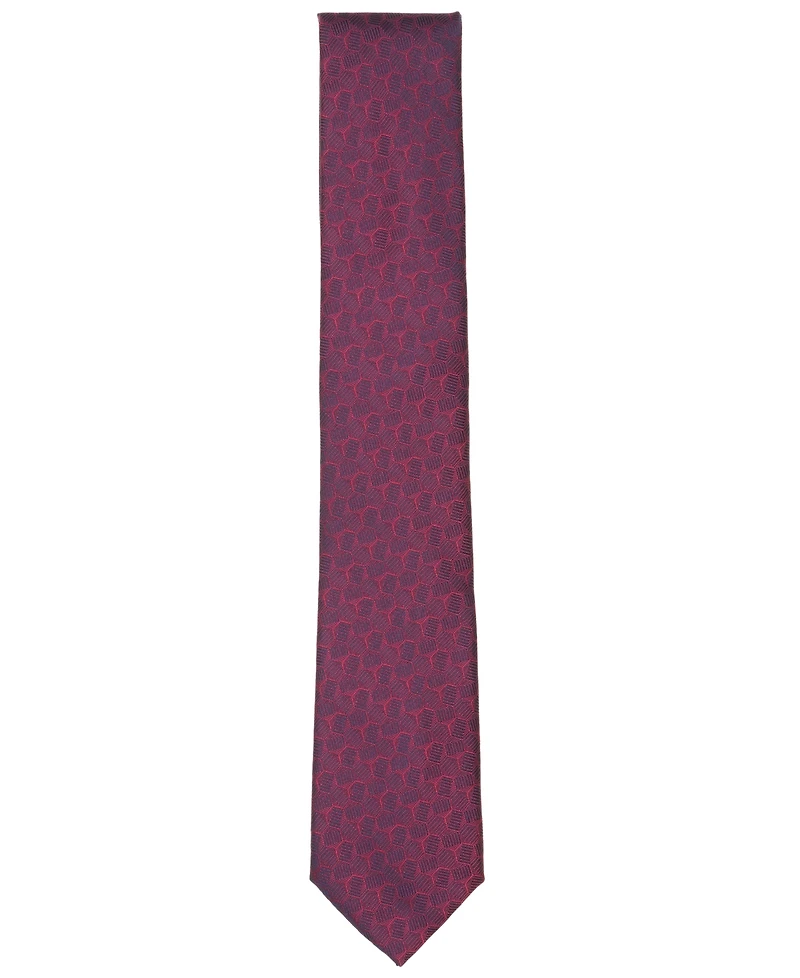 Alfani Men's Marigold Geo-Pattern Tie, Macy's Exclusive
