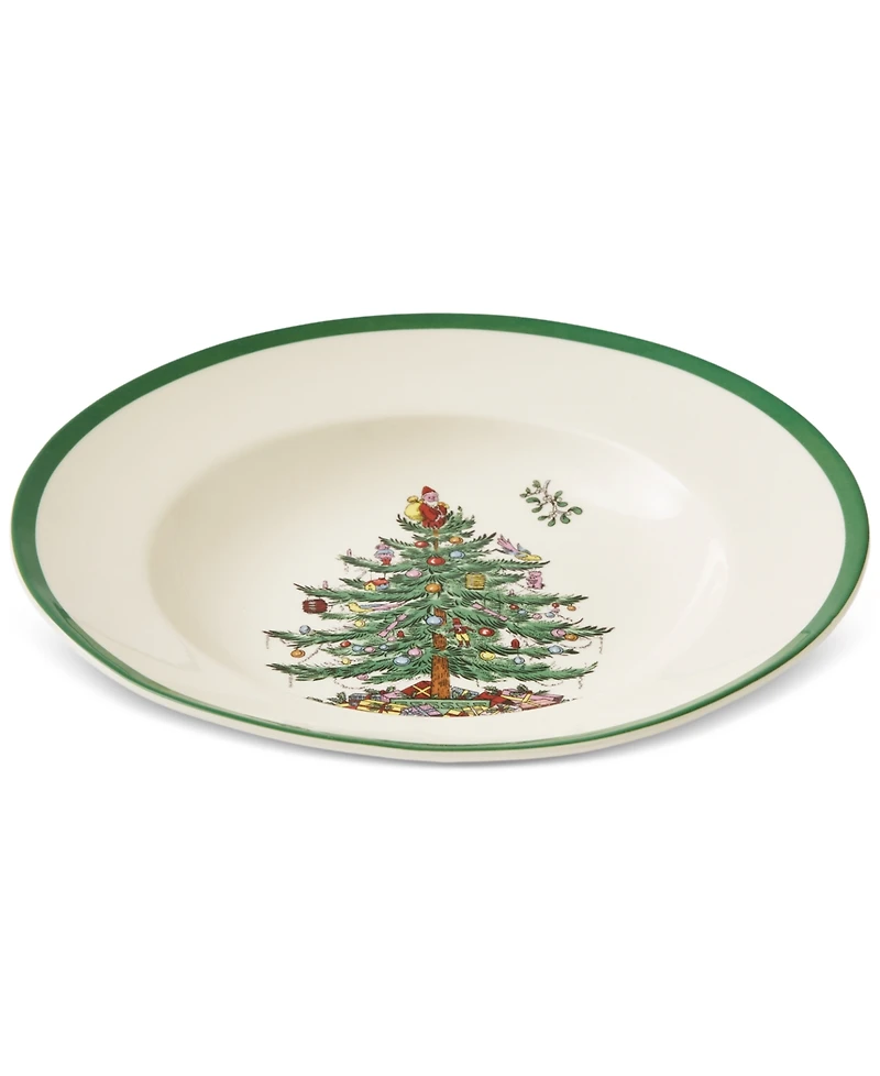 Spode Christmas Tree Soup Plates, Set of 4