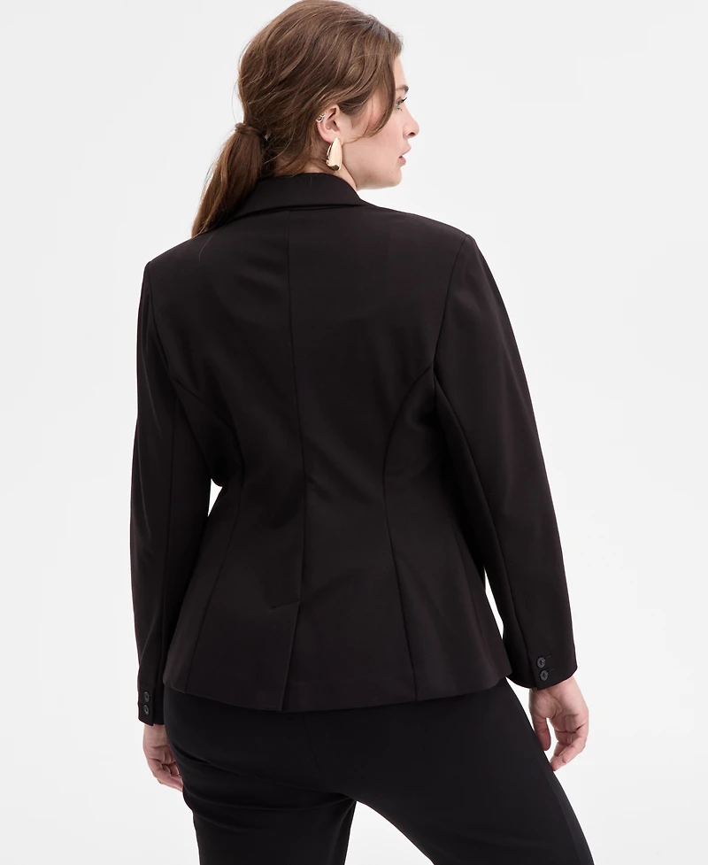 I.n.c. International Concepts Plus Ponte Blazer, Exclusively at Macy's