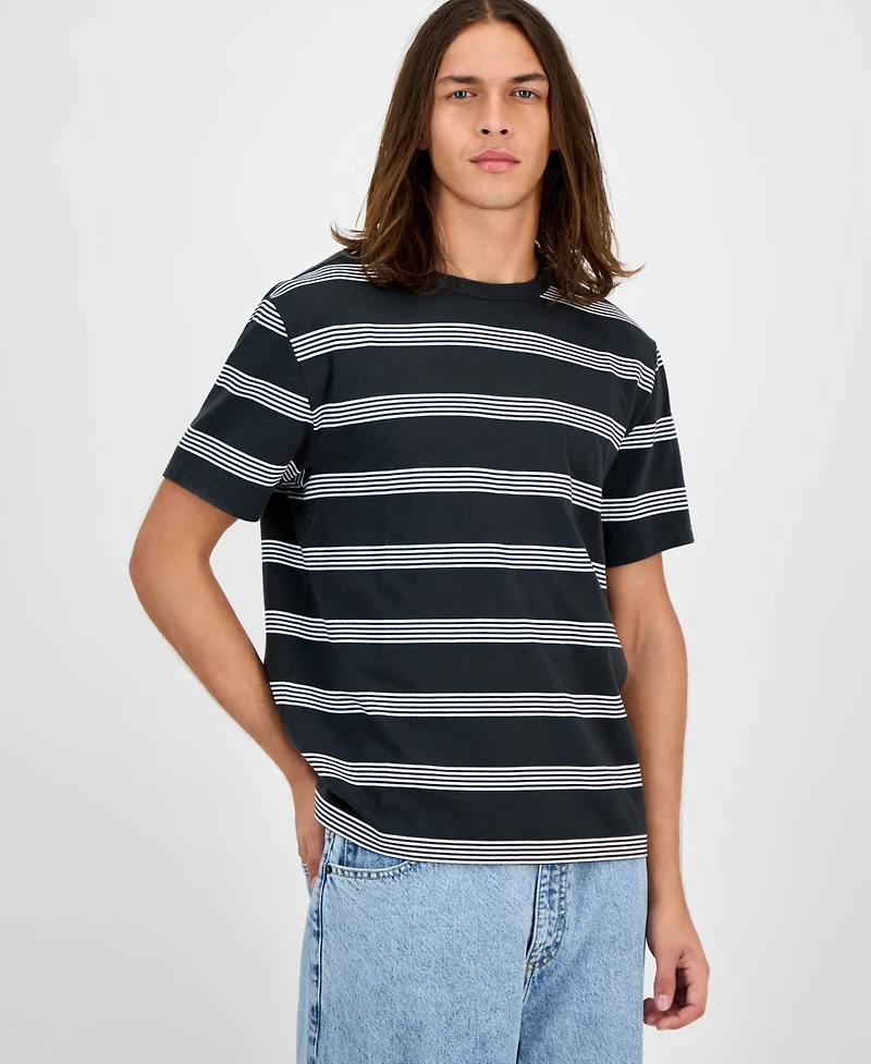 Sun + Stone Men's Brett Short-Sleeve Cotton Striped T-Shirt, Macy's Exclusive
