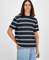 Sun + Stone Men's Brett Short-Sleeve Cotton Striped T-Shirt, Macy's Exclusive