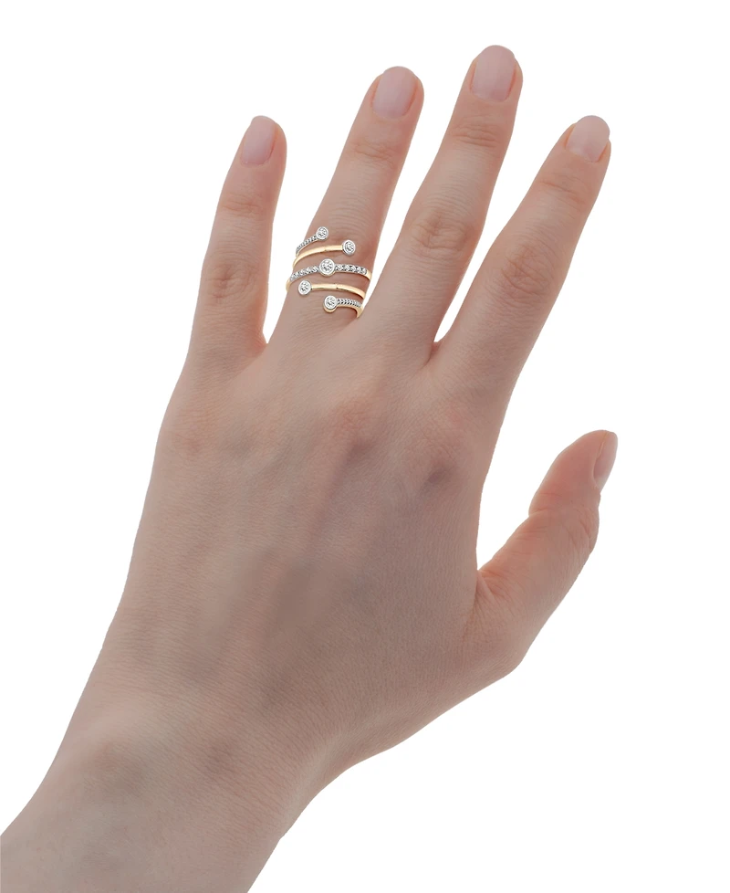 Wrapped Diamond Bezel Wrap Ring (1/2 ct. t.w.) in 10k Gold, Macy's Exclusive