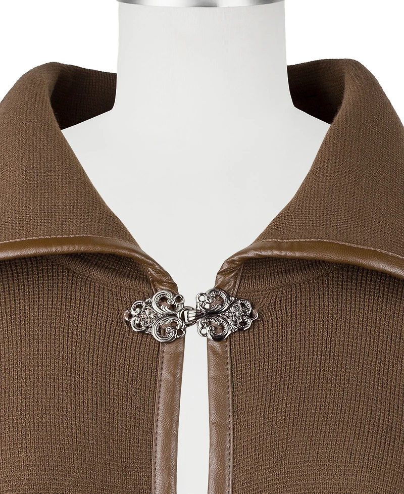 Patricia Nash Women's Hooded Sleeved Cape with Clasp
